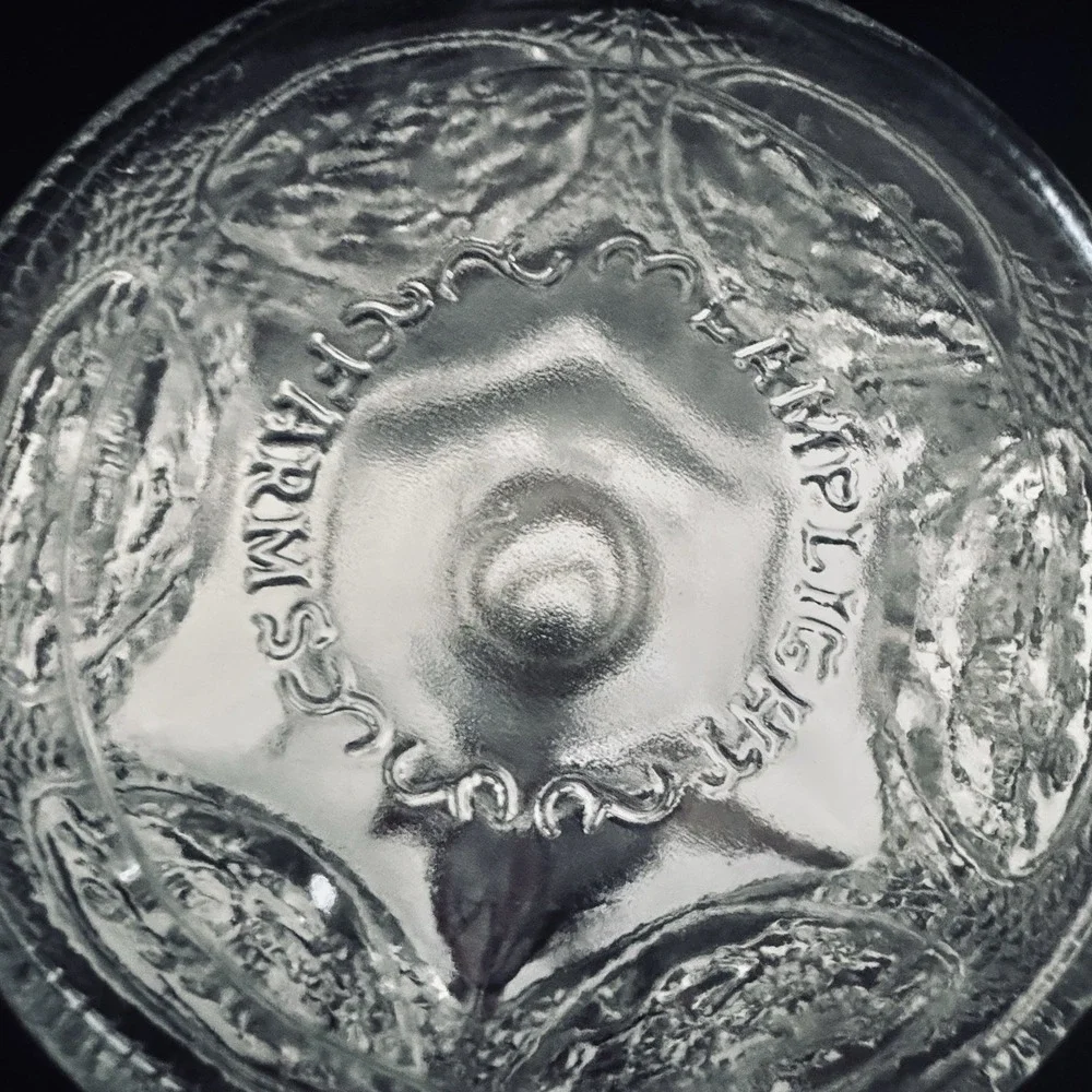 Vintage Lamplight Farms Oil Lamp Base Horse & Buggy Scene‎ Clear Glass